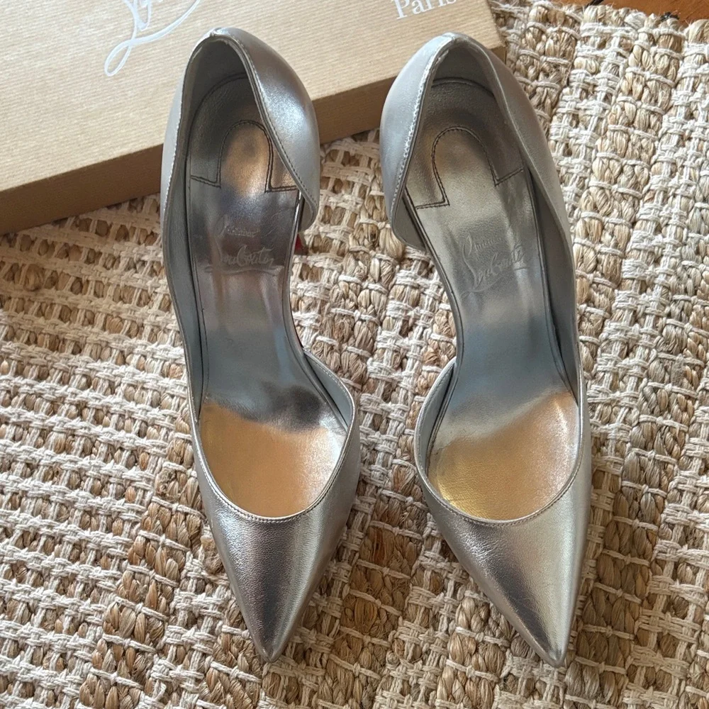 Christian Louboutin Silver Heels - Picture 6 of 15